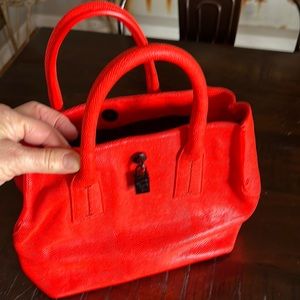 Furla coral leather bag